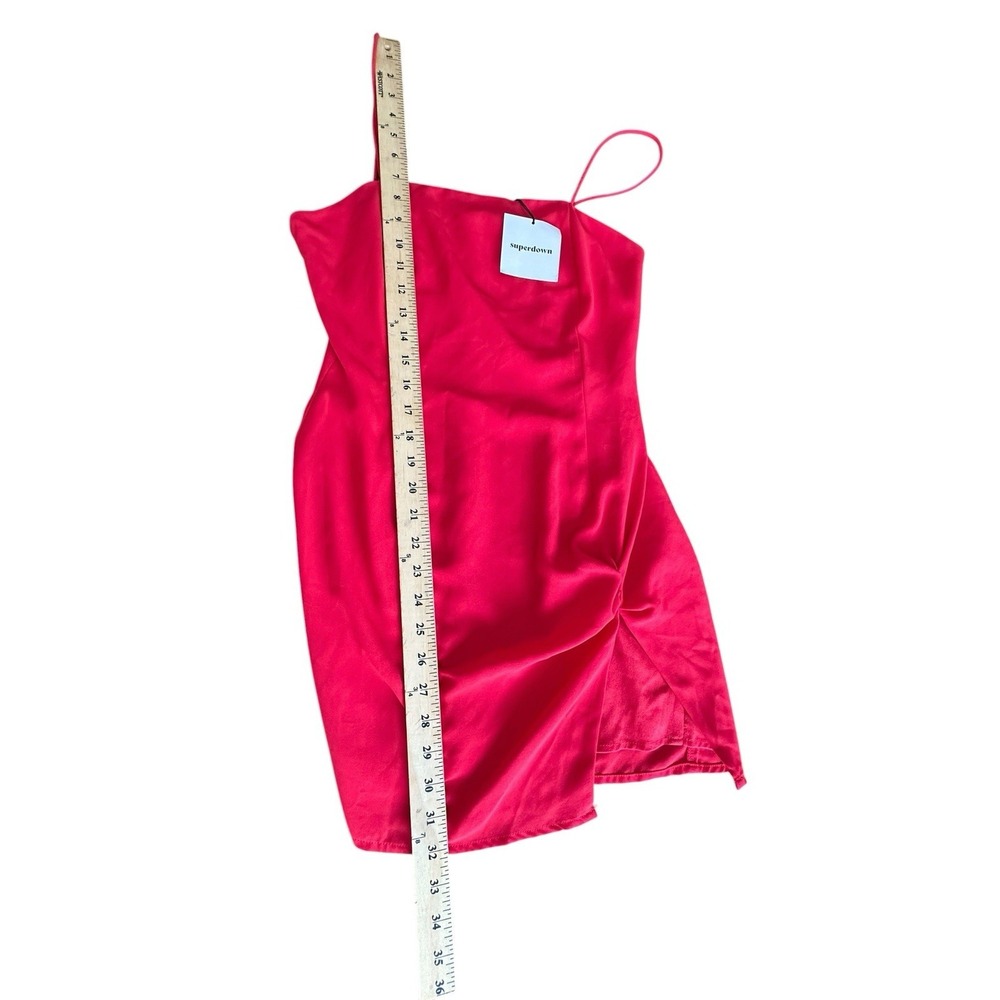 REVOLVE Superdown Syrus Slit Mini Dress Small Cherry Red Date Night #AA11-1 - Picture 7 of 11